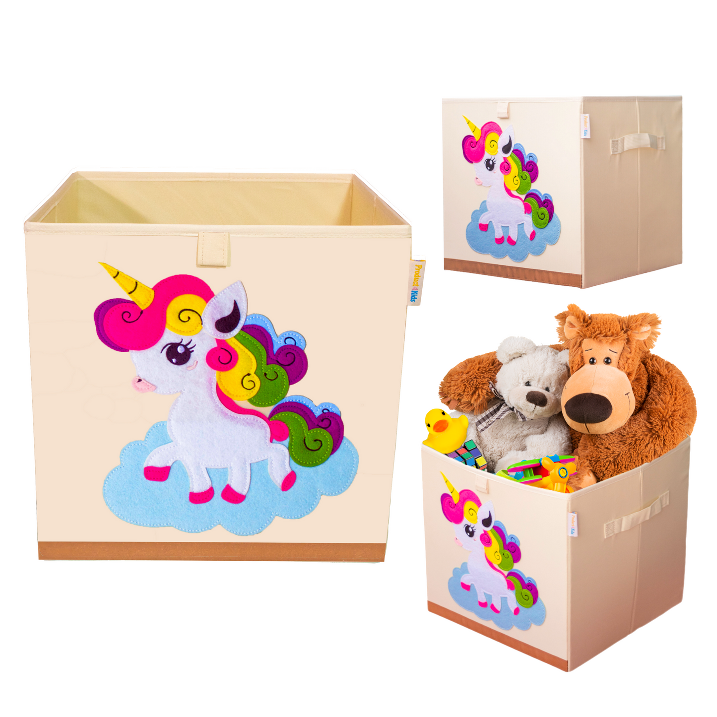 Washable Collapsible, Unicorn Toy Box Storage Organizer for Kids Nursery Foldable Toy Chest Bins for Girls 13 inch