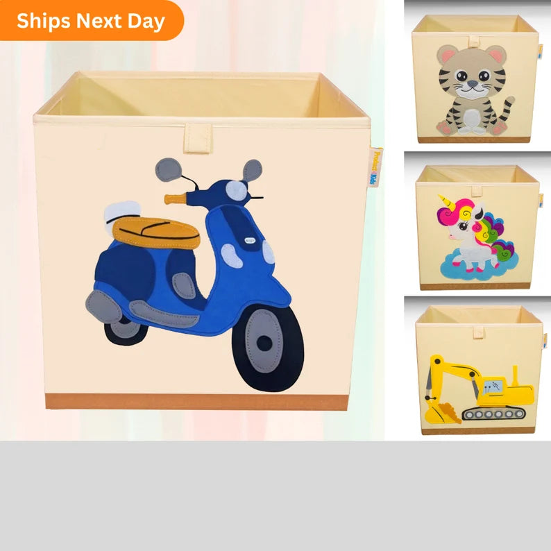 Kids Foldable Toy Storage Bin – Scooter Design