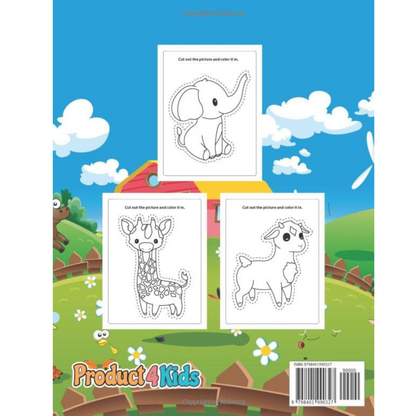 Product 4 Kids -Animal scissor skills Activity book: Kids Educational Fun Paper-cutting Activity Workbook for Preschool and Kindergarten Kids Paperback – January 14, 2022