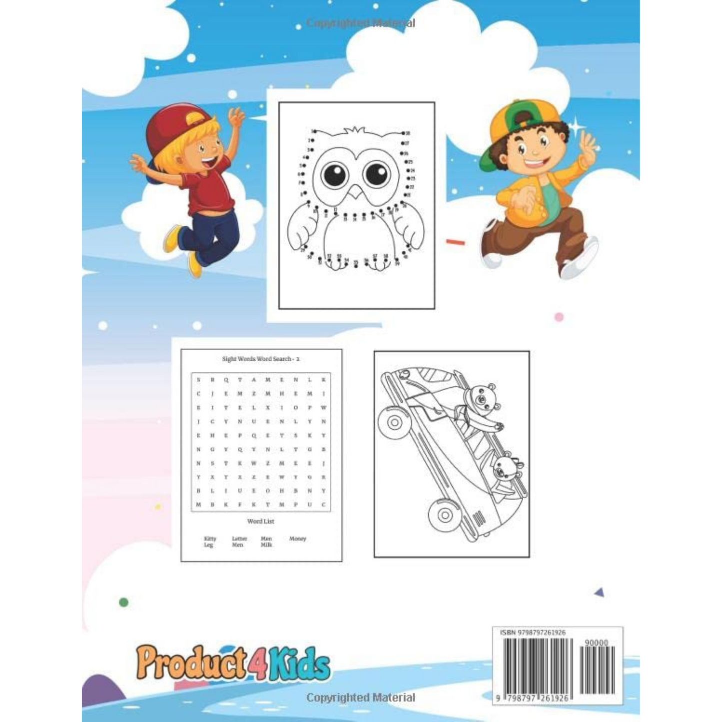 Product 4 Kids -Cute & Fun Activity book for kids: A Perfect Workbook for Coloring dot to dot Word Search Mazes Word Scramble and Many more Paperback – January 7, 2022