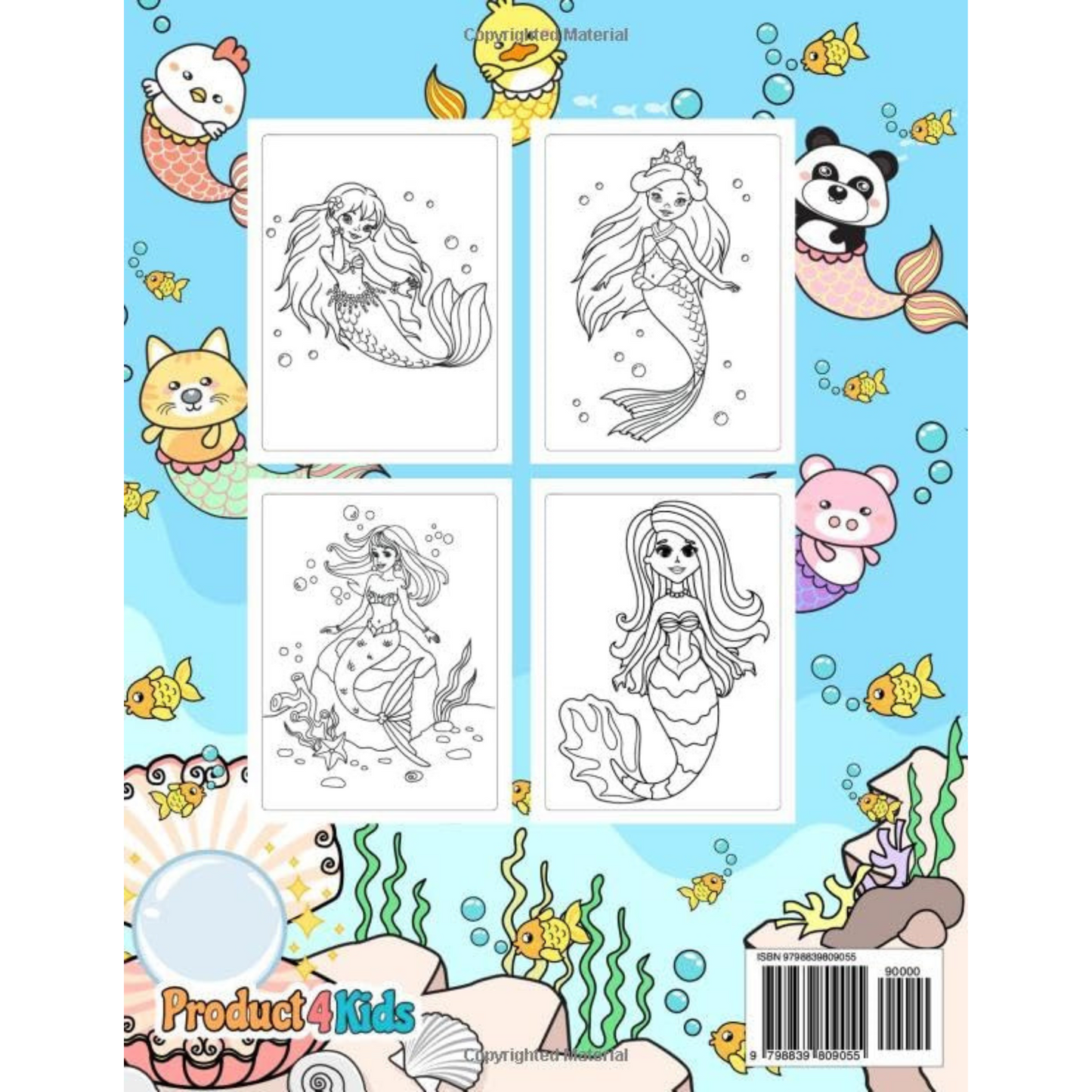 Product 4 Kids-Mermaid Coloring Book for kids: Cute and unique designs coloring book For All Mermaid Lovers children ages 4-8 Paperback – October 9, 2023